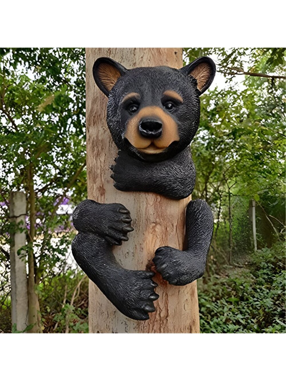 Bear Sculpture Garden Decor Tree Huggers - Bear Tree Peeker Garden Ornament
